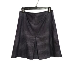 Valerie Stevens Vintage Navy Stripe A Line Mini Skirt Petite 2